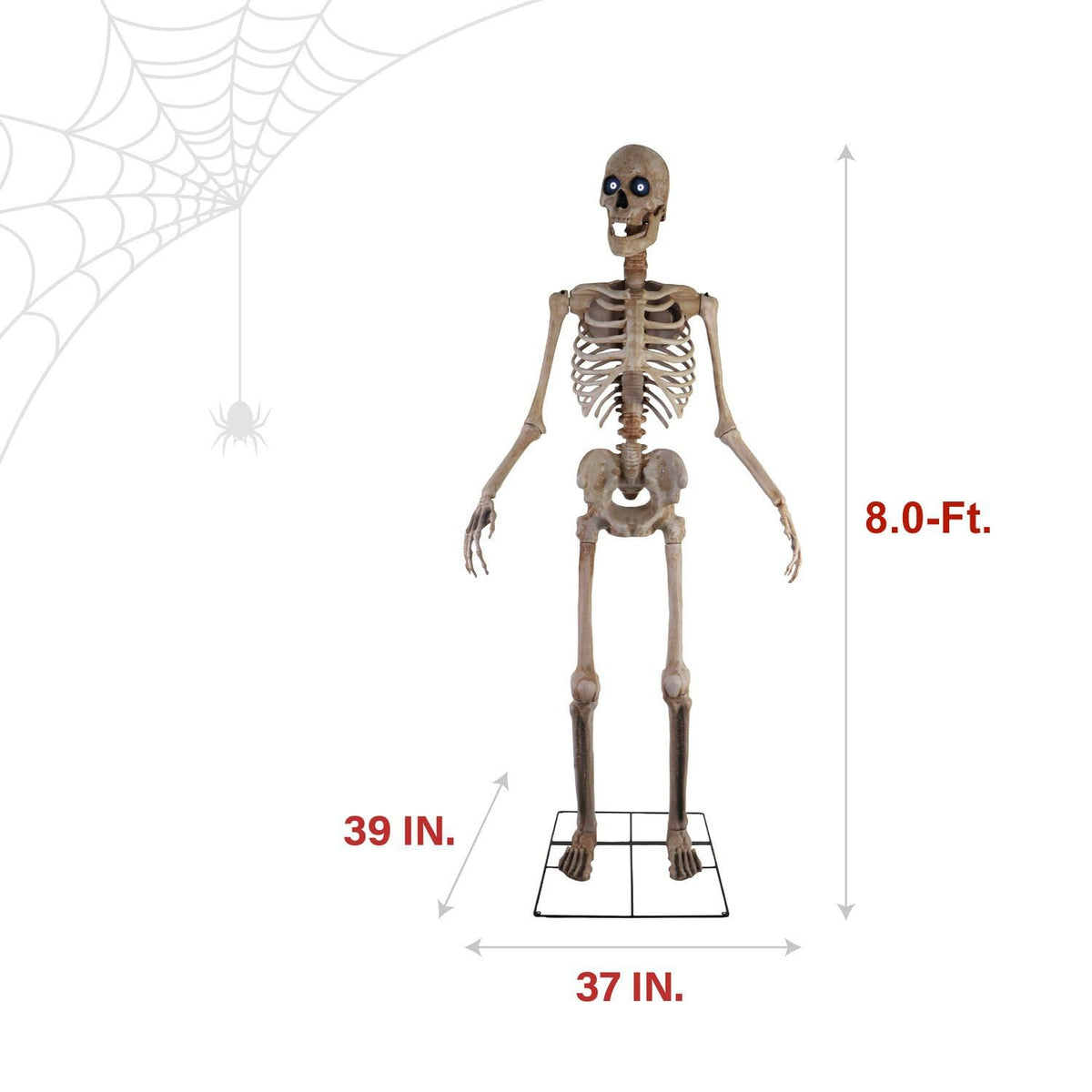 Haunted Hill Farm Bones McNeely 8 ft Talking Skeleton Animatronic