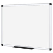 VIZ-PRO Magnetic Dry Erase Whiteboard, 24" x 18", Aluminum Frame