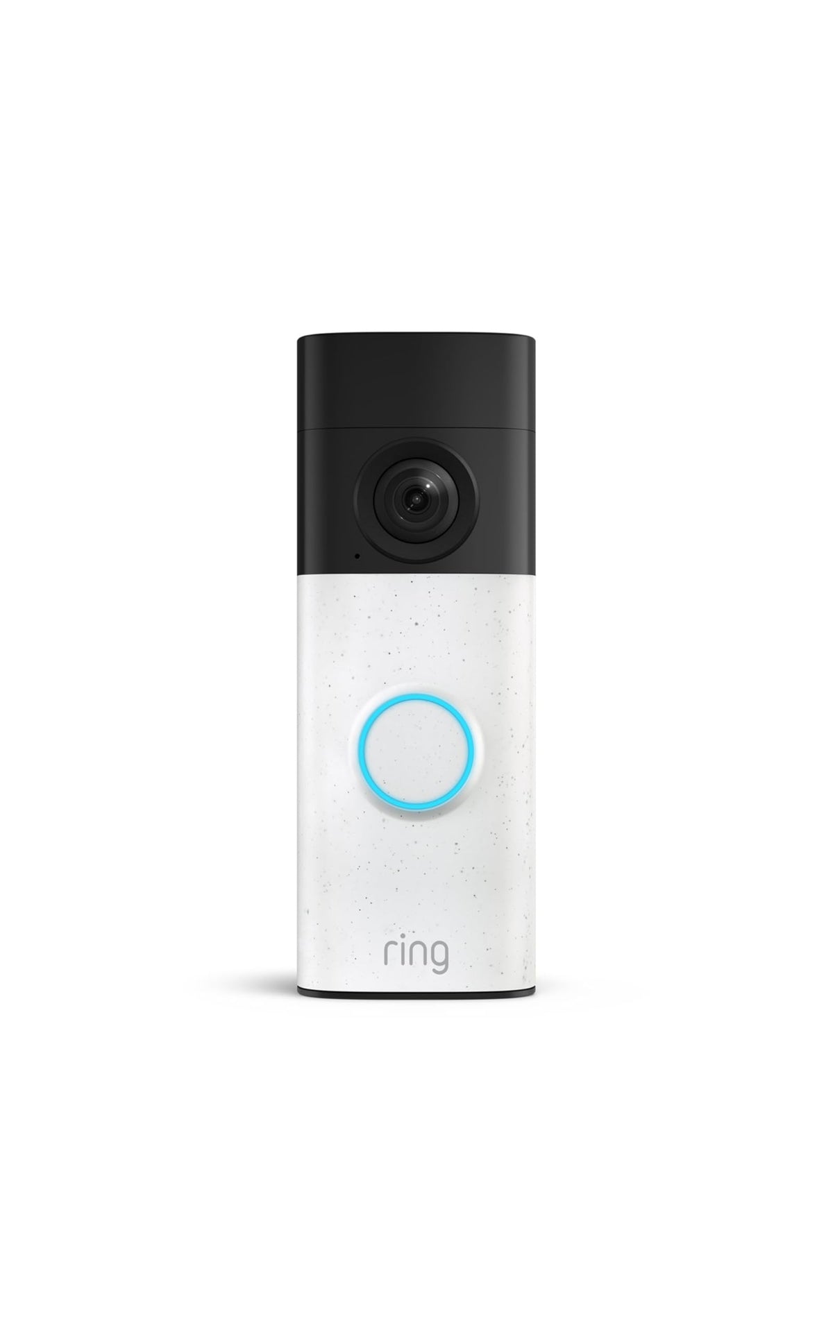 Ring Battery Doorbell, Retinal 2K, Speckled White