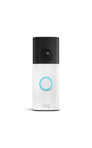 Ring Battery Doorbell, Retinal 2K, Speckled White