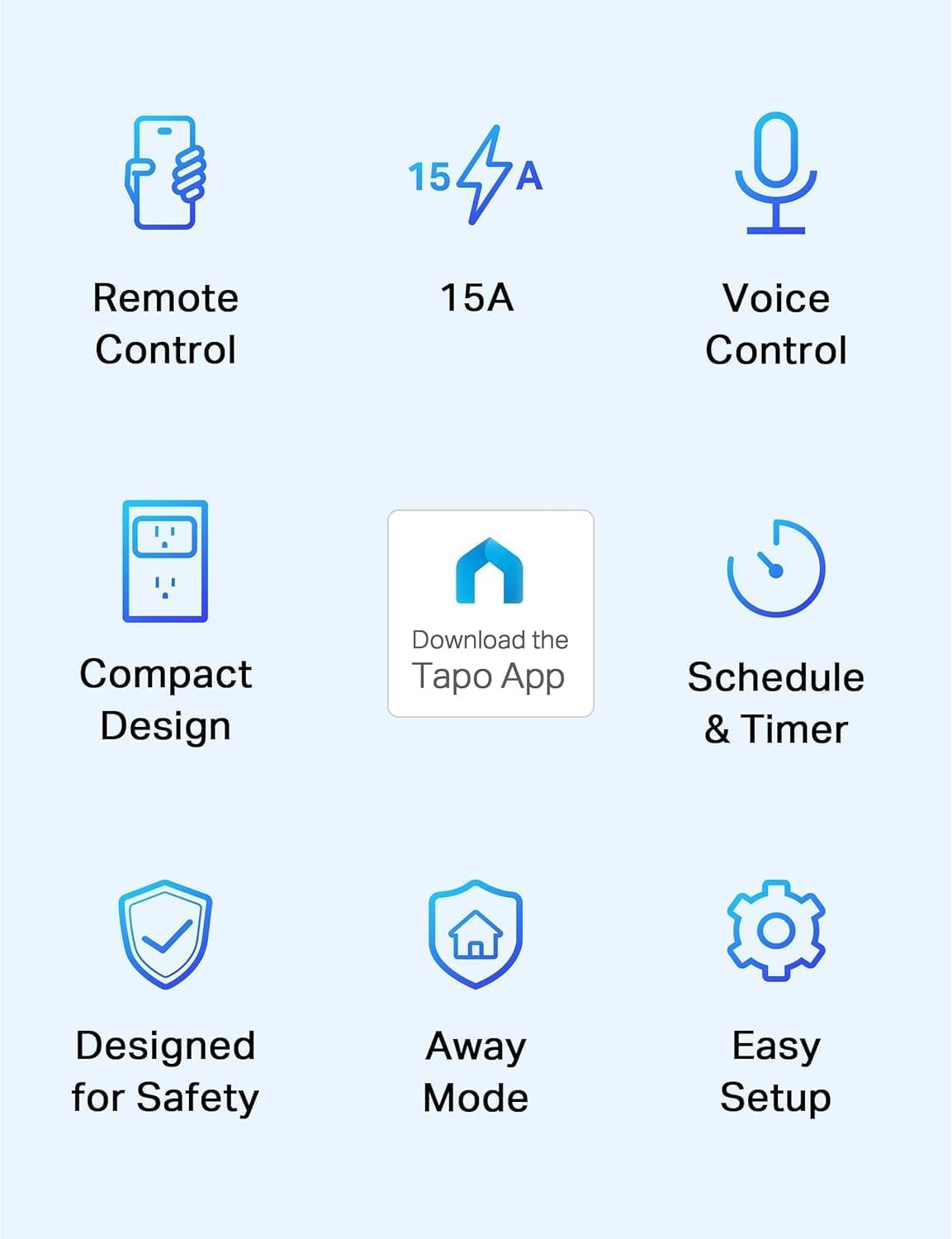 TP-Link Tapo P105 Smart Plug Mini, 15A, White, 4 Pack