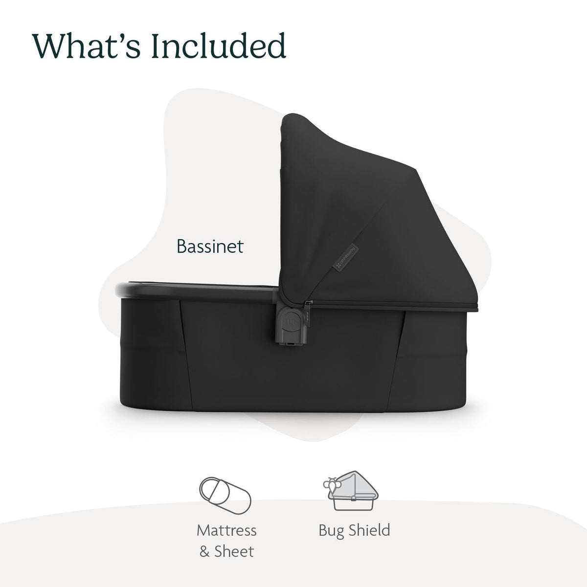 UPPAbaby Bassinet V3, Jake (Charcoal/Carbon Frame)