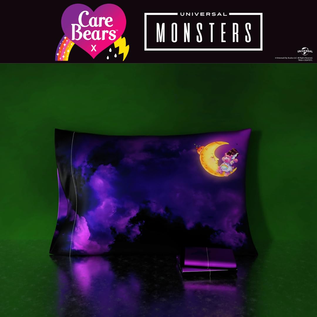 Care Bears x Universal Monsters Satin Pillowcase, Standard, 20x30