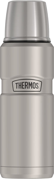 Thermos Stainless King Beverage Bottle, Matte Steel, 16 oz