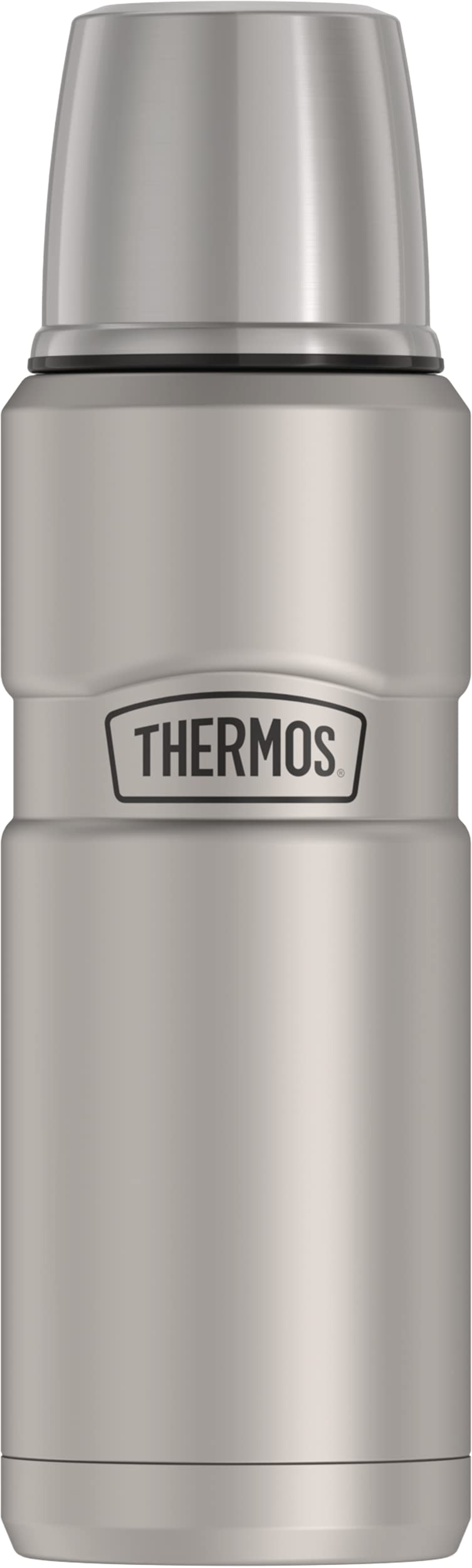 Thermos Stainless King Beverage Bottle, Matte Steel, 16 oz