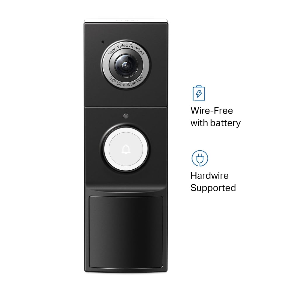 TP-Link Tapo Smart Video Doorbell Camera with Chime, Tapo D235