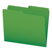 Pendaflex File Folders, 1/2 Cut Tab, Letter Size, Green, 100/Box