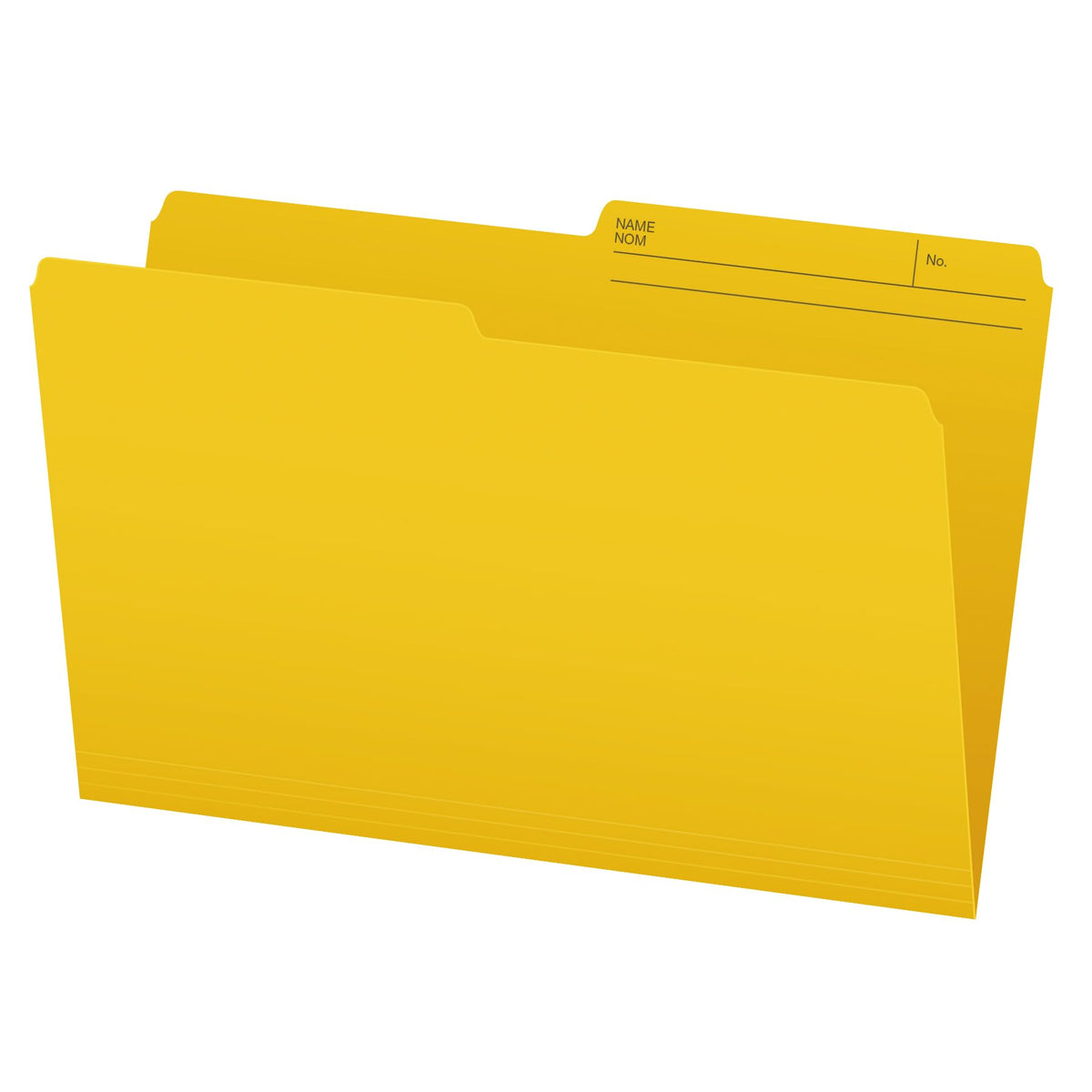 Pendaflex Yellow File Folders, 1/2 Cut Tab, Legal Size, 100 Box