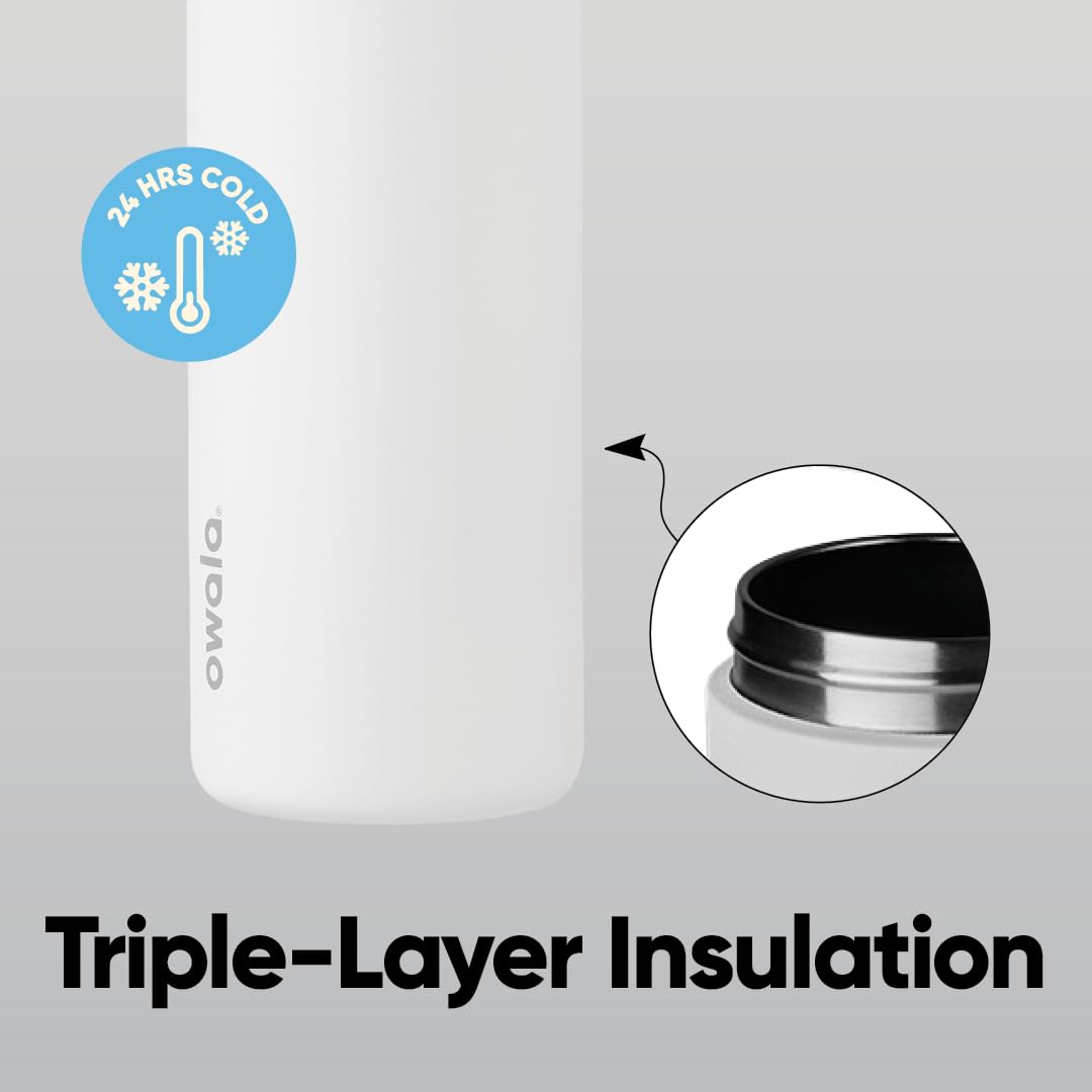 Owala FreeSip Insulated Water Bottle, 32 oz, Shy Marshmallow