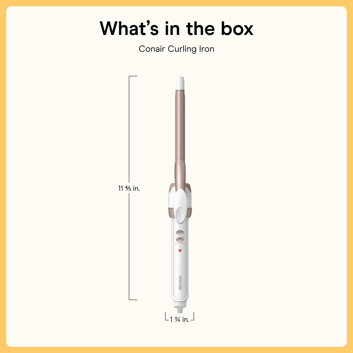 Conair Double Ceramic Curling Iron, 1/2-Inch, White/Rose Gold