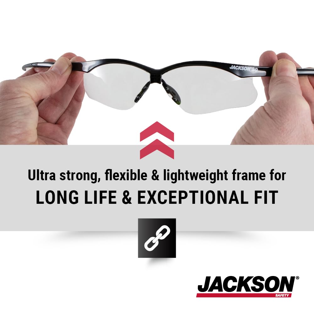 Jackson Safety SG Safety Glasses for Men & Women, 3-Pack, CSA Z94.3