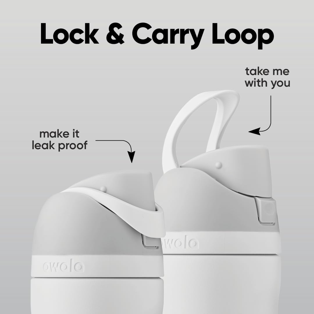 Owala FreeSip Insulated Water Bottle, 32 oz, Shy Marshmallow