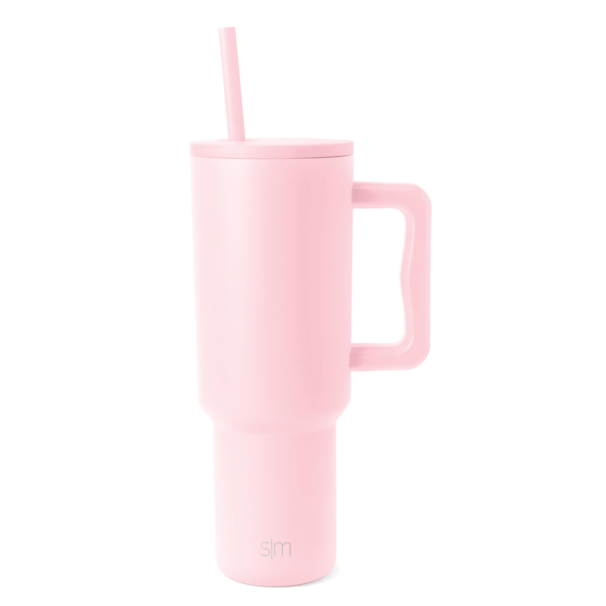 Simple Modern Tumbler with Handle and Straw, 40oz, Pink