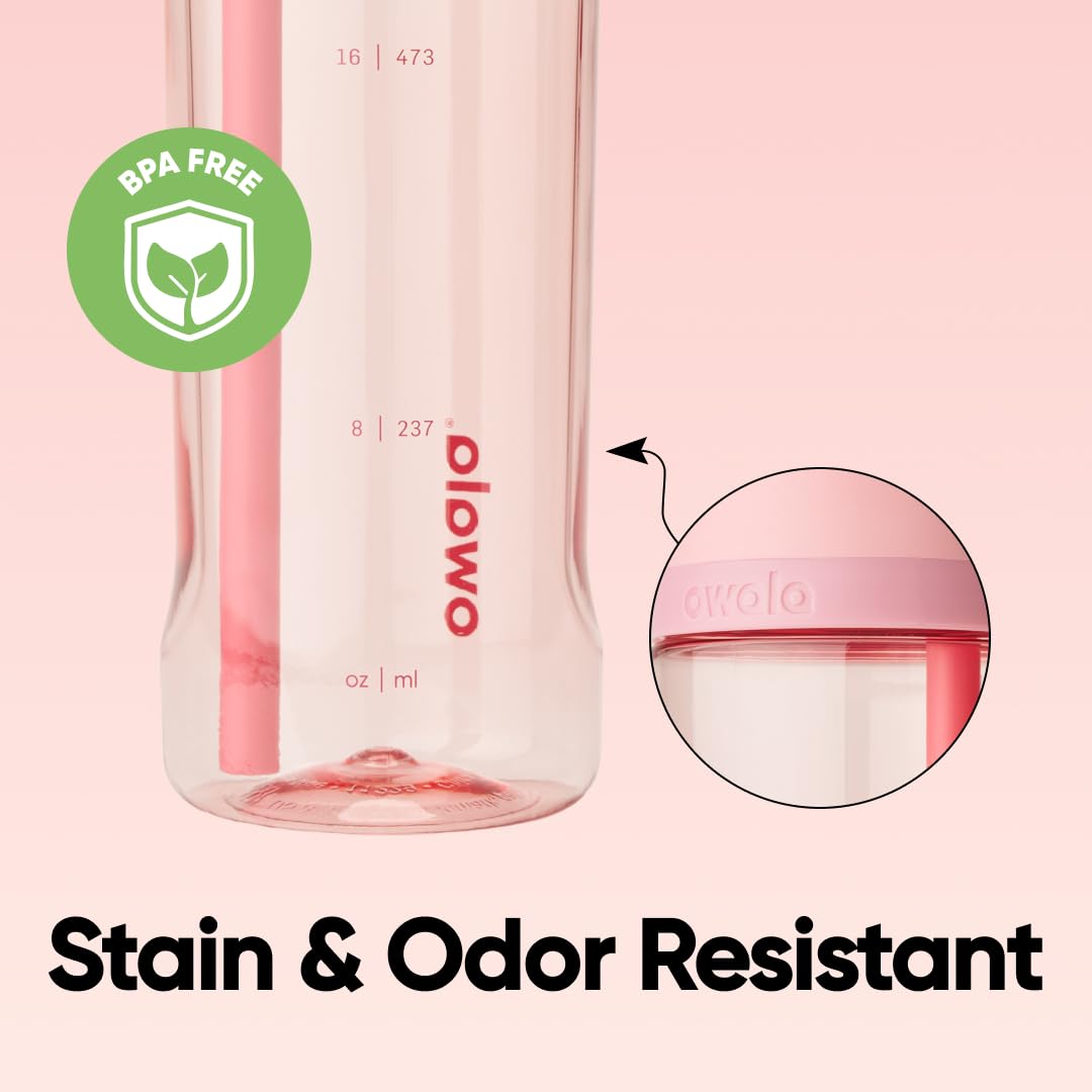 Owala FreeSip Insulated Steel Water Bottle, Rose Quartz, 25 oz
