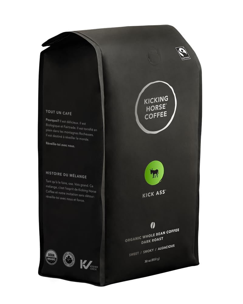Kicking Horse Coffee Kick Ass Dark Roast Whole Bean, 850 g