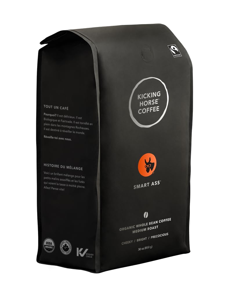 Kicking Horse Coffee Smart Ass Medium Roast Whole Bean, 850 g