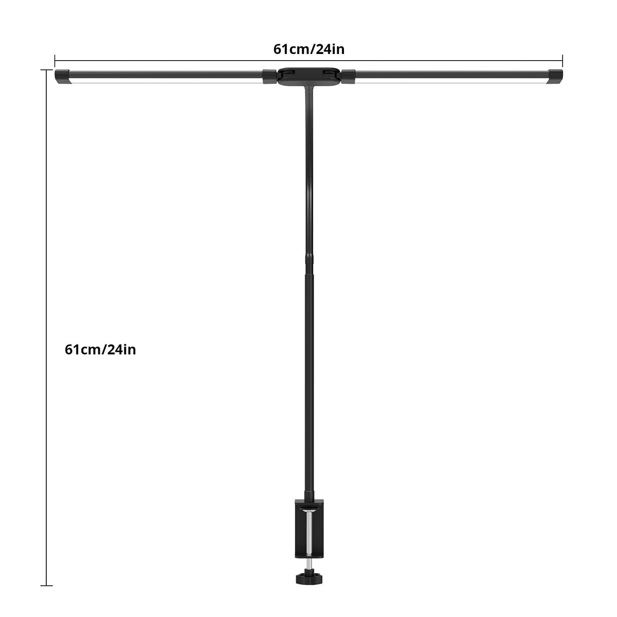 Clamp Desk Lamp with Double Head and 50 Lighting Modes