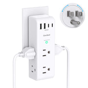 One Beat Surge Protector Outlet Extender, 6 Outlets, 4 USB