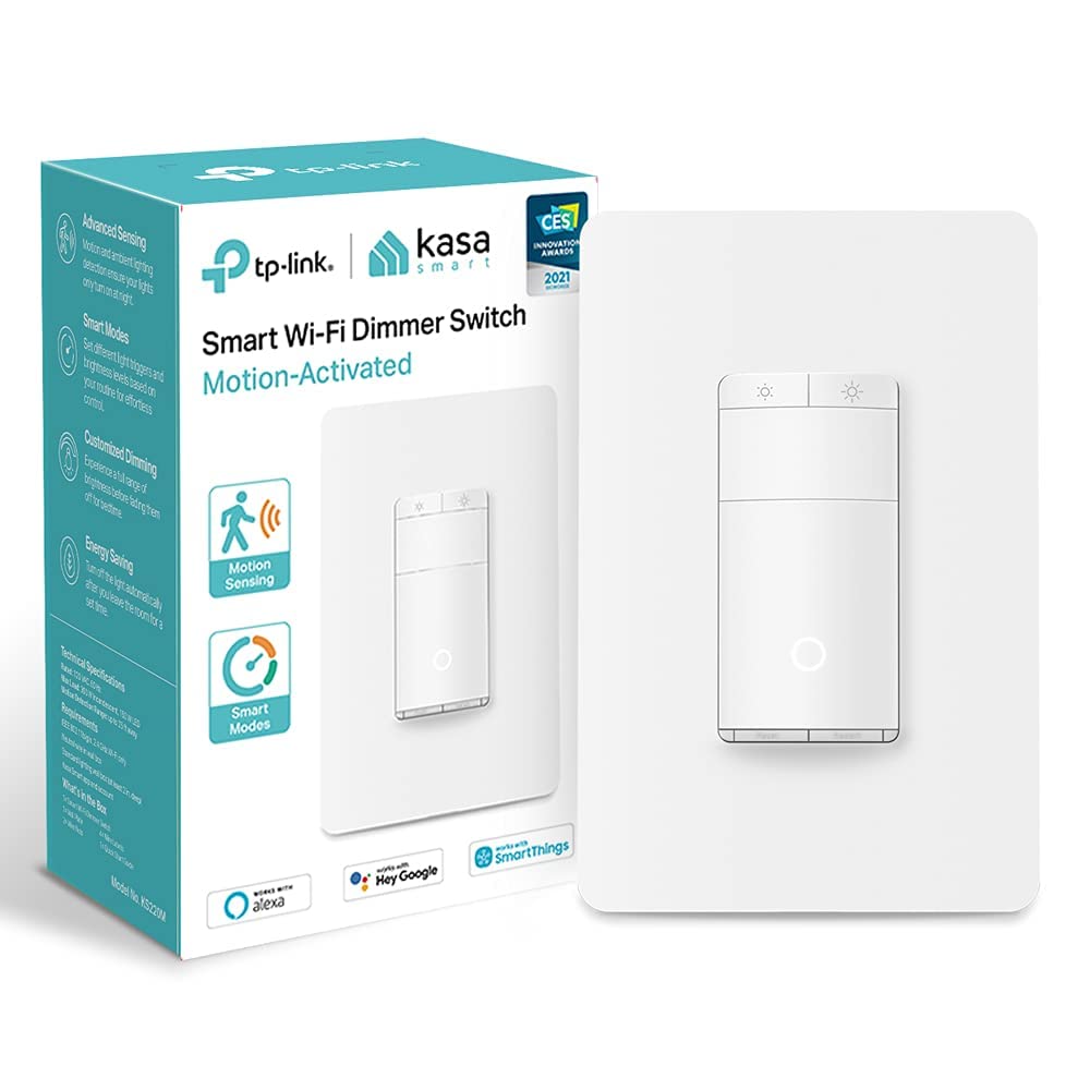 Kasa Smart Motion-Activated WiFi Dimmer Switch by TP-Link, KS220M