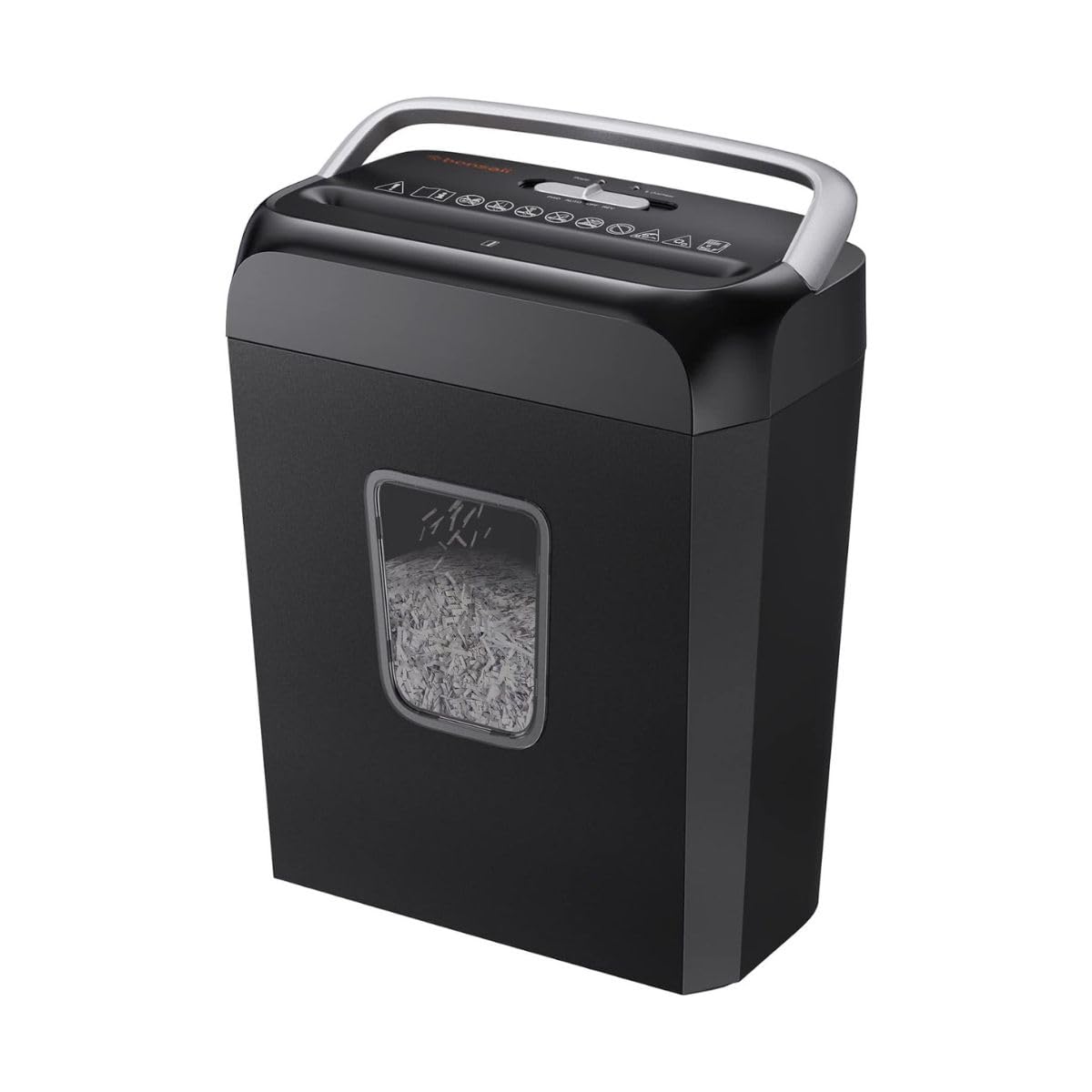 Bonsaii C237-B 6-Sheet Crosscut Paper Shredder, 3.4 Gal