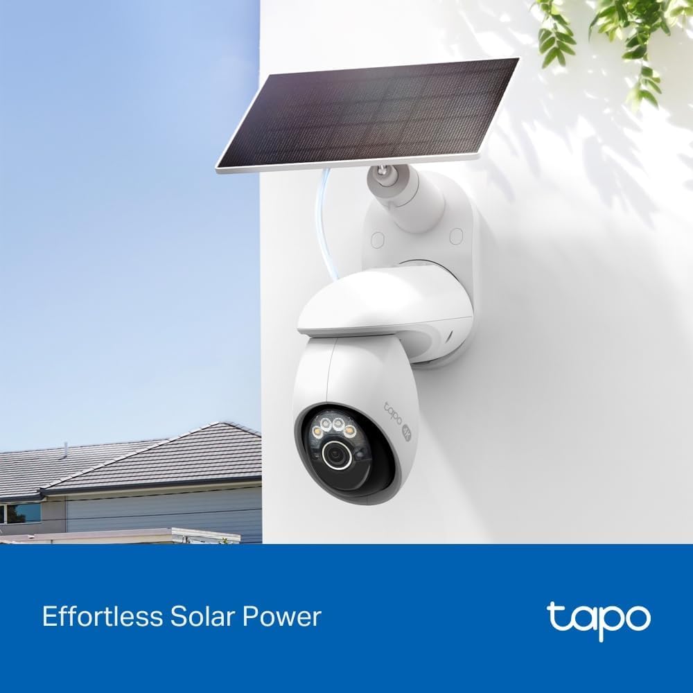 Tapo 4K Solar-Powered Outdoor Security Camera, 360° View