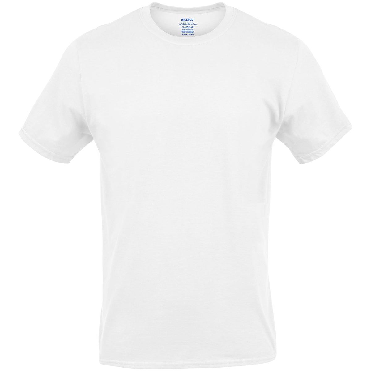 Gildan Men's Cotton Crew T-Shirts G1100, White, XL, 6-Pack