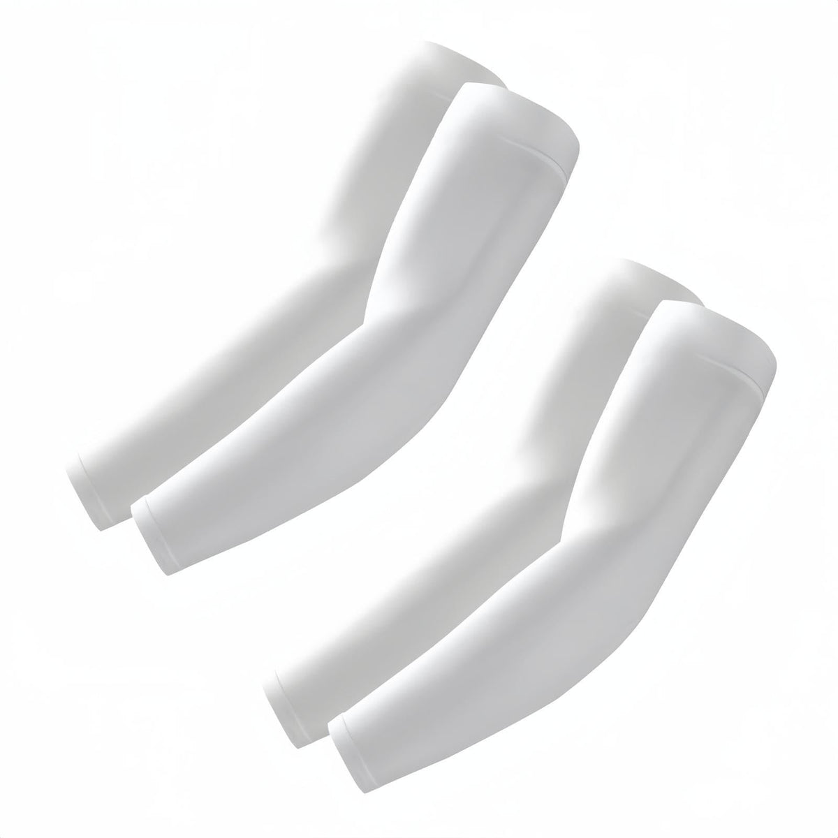 ROXUN Cooling UV Arm Sleeves, White (2 Pairs)
