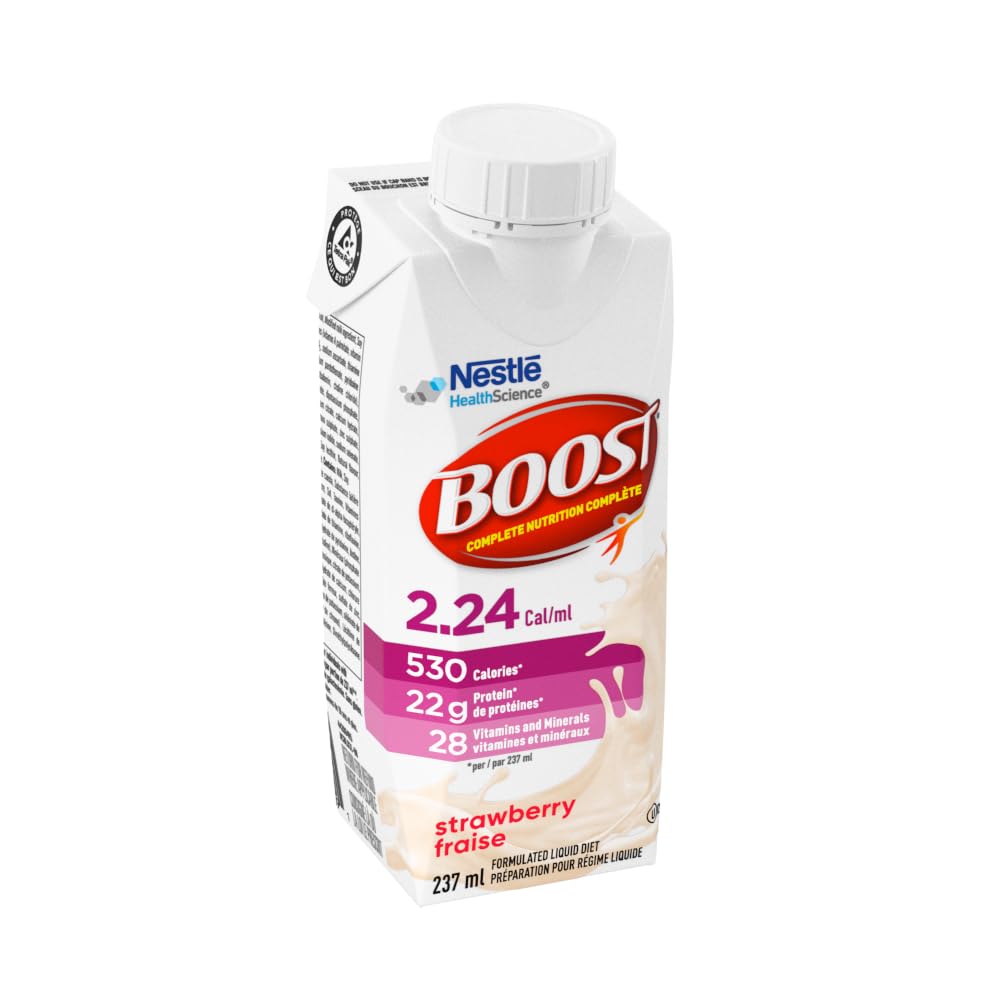 Boost 2.24 Complete Nutrition Drink, Strawberry, 24 Count