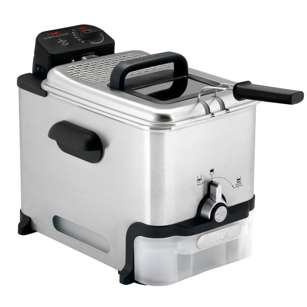 T-fal Deep Fryer with Oil Filtration, 3.5 L, 1700 W, Stainless Steel