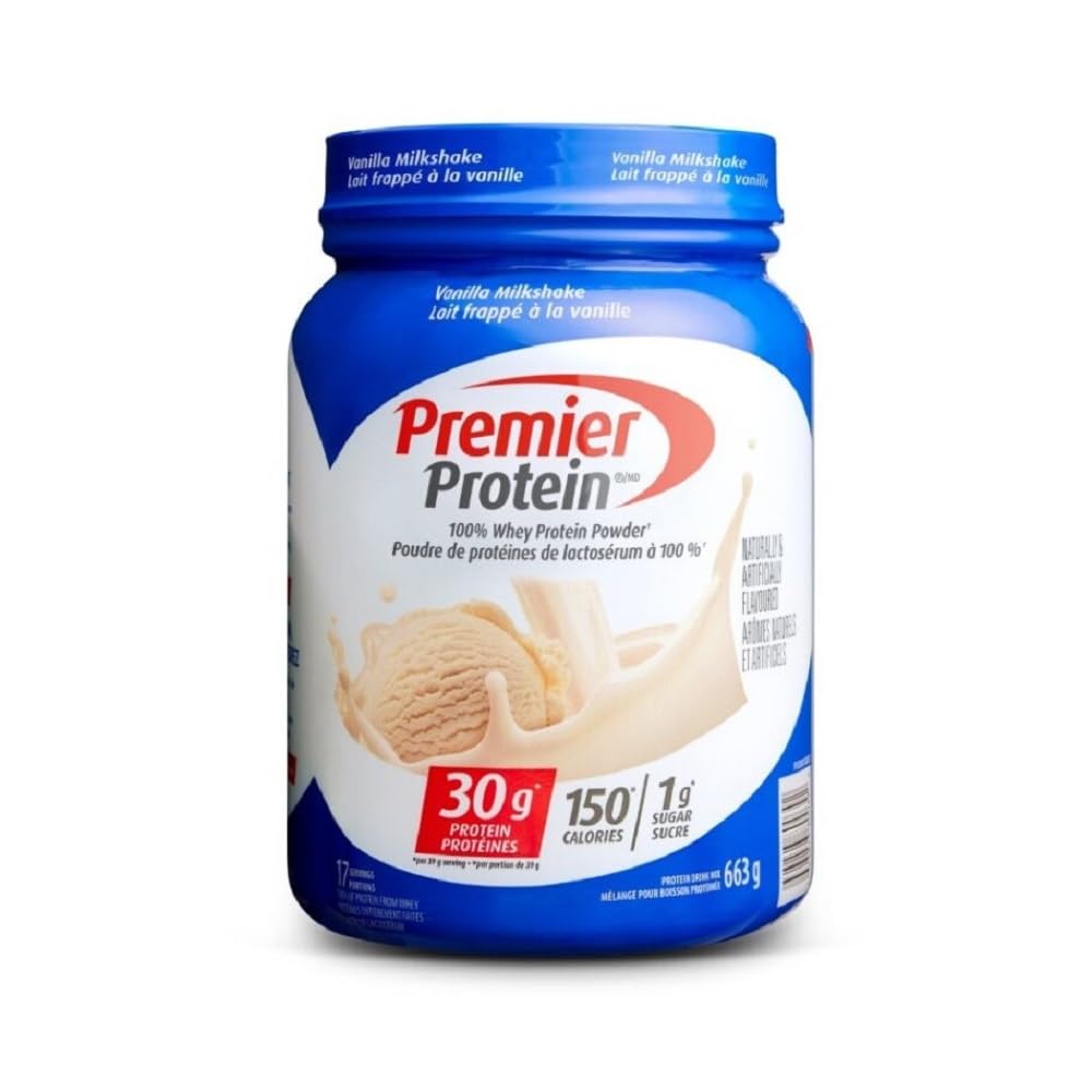 Premier Protein 100% Whey Protein Powder, Vanilla Milkshake, 663 g