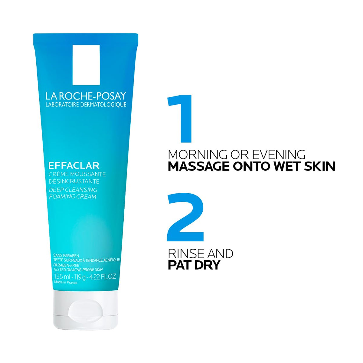 La Roche-Posay Effaclar Foaming Cream Cleanser, 125 mL