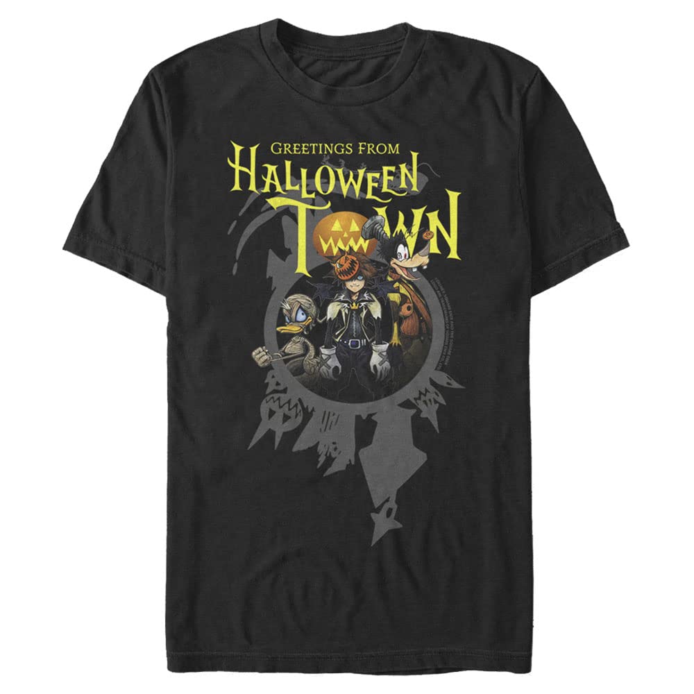 Disney Kingdom Hearts Halloween Town Tee, Black, X-Large Big Tall