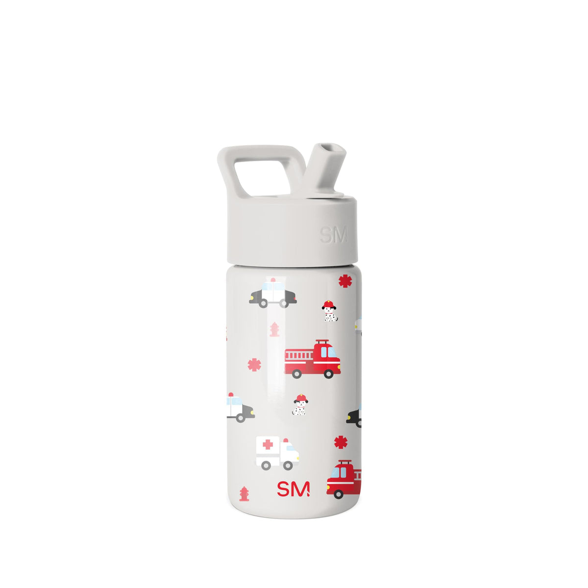 Simple Modern Kids Water Bottle and Toddler Cup, 14oz, Fire Truck