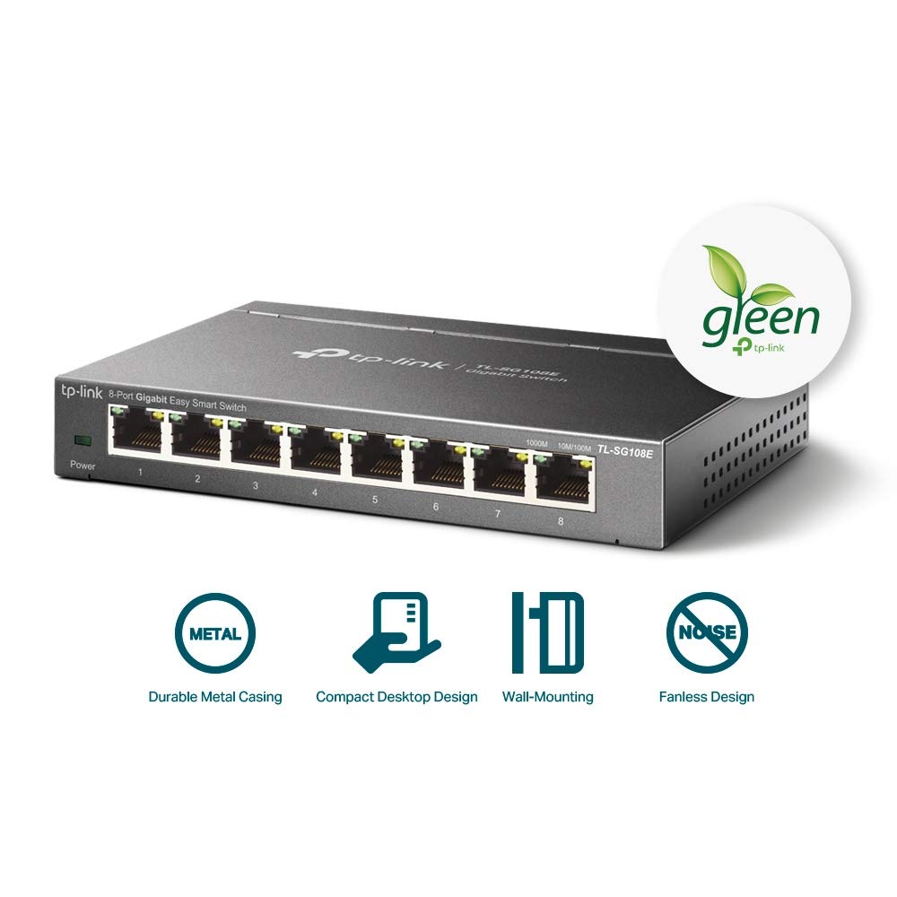 TP-Link 8-Port Gigabit Easy Smart Switch, TL-SG108E