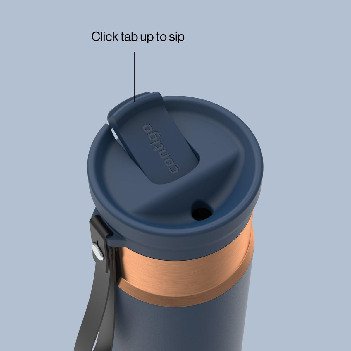 Contigo SnapSeal Vacuum-Insulated Travel Mug with Carry Strap, 16oz