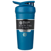 BlenderBottle Strada Insulated Stainless Steel Shaker Cup, 24 oz, Blue