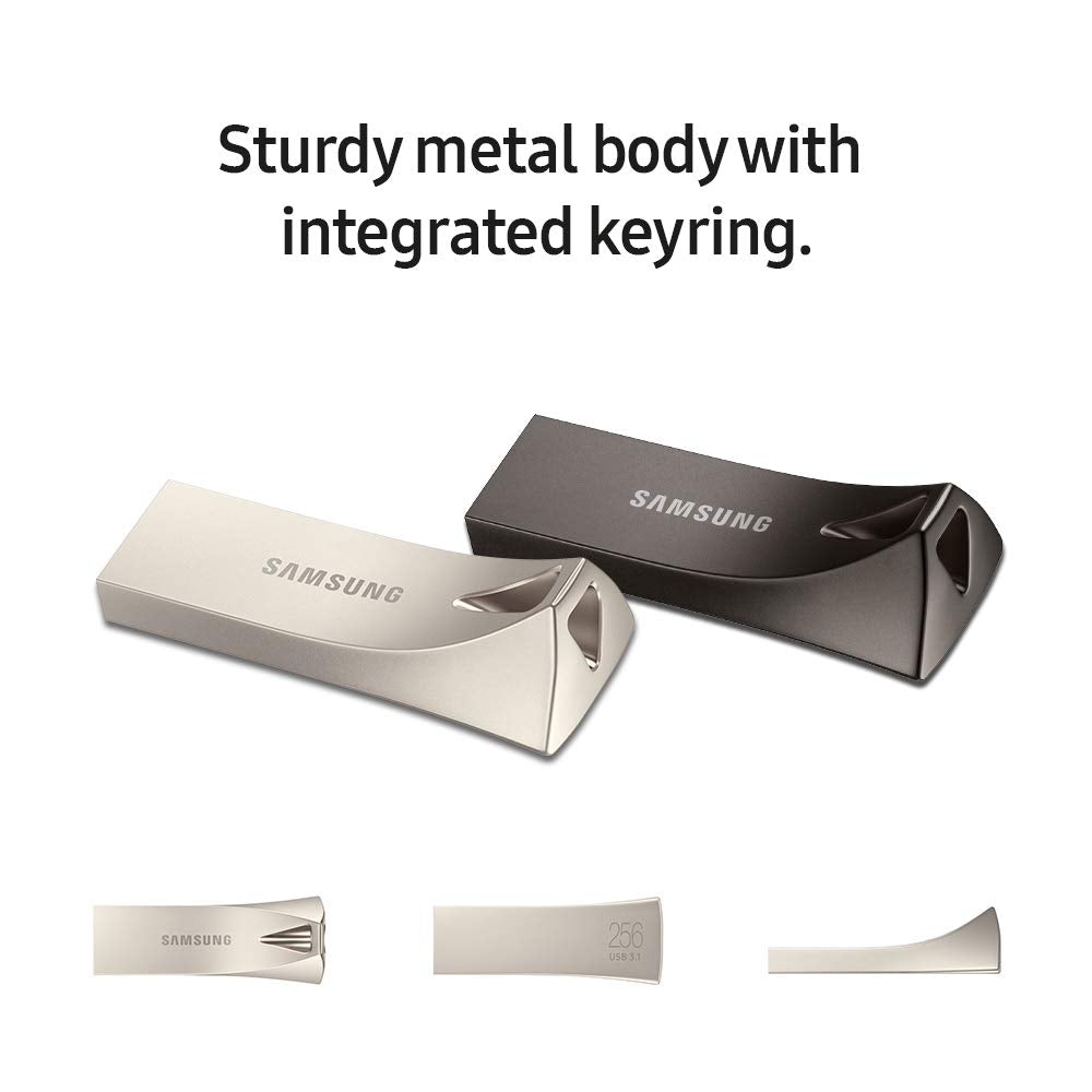 Samsung BAR Plus 128GB USB 3.1 Flash Drive, Titan Gray, MUF-128BE4/AM