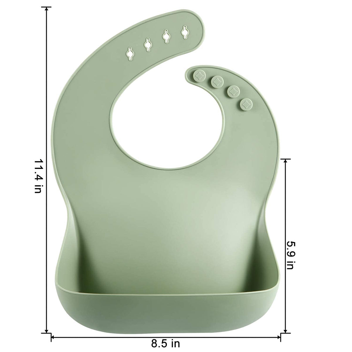 PandaEar Silicone Baby Bibs, Brown/Blue/Green (3 Pack)