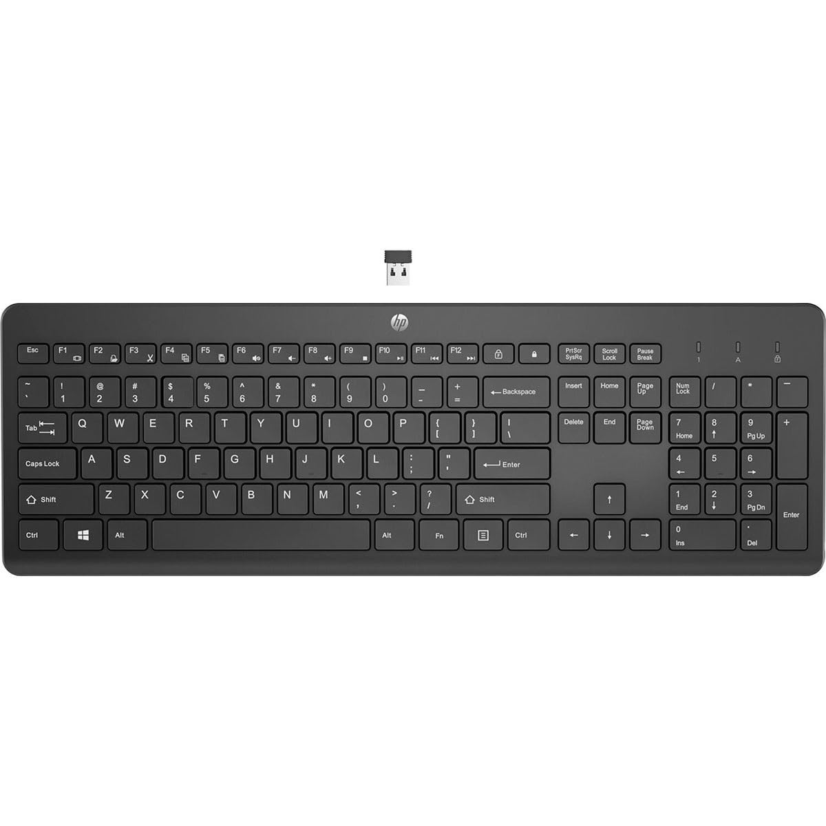 HP 230 Wireless Keyboard, 2.4GHz Bluetooth, Low-Profile