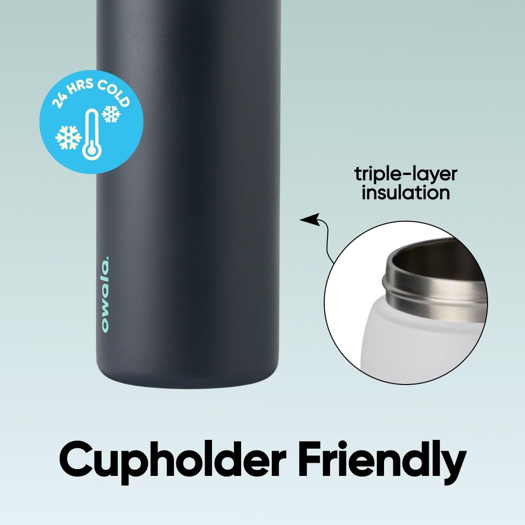 Owala FreeSip Stainless Steel Water Bottle, 32 oz, Foggy Tide