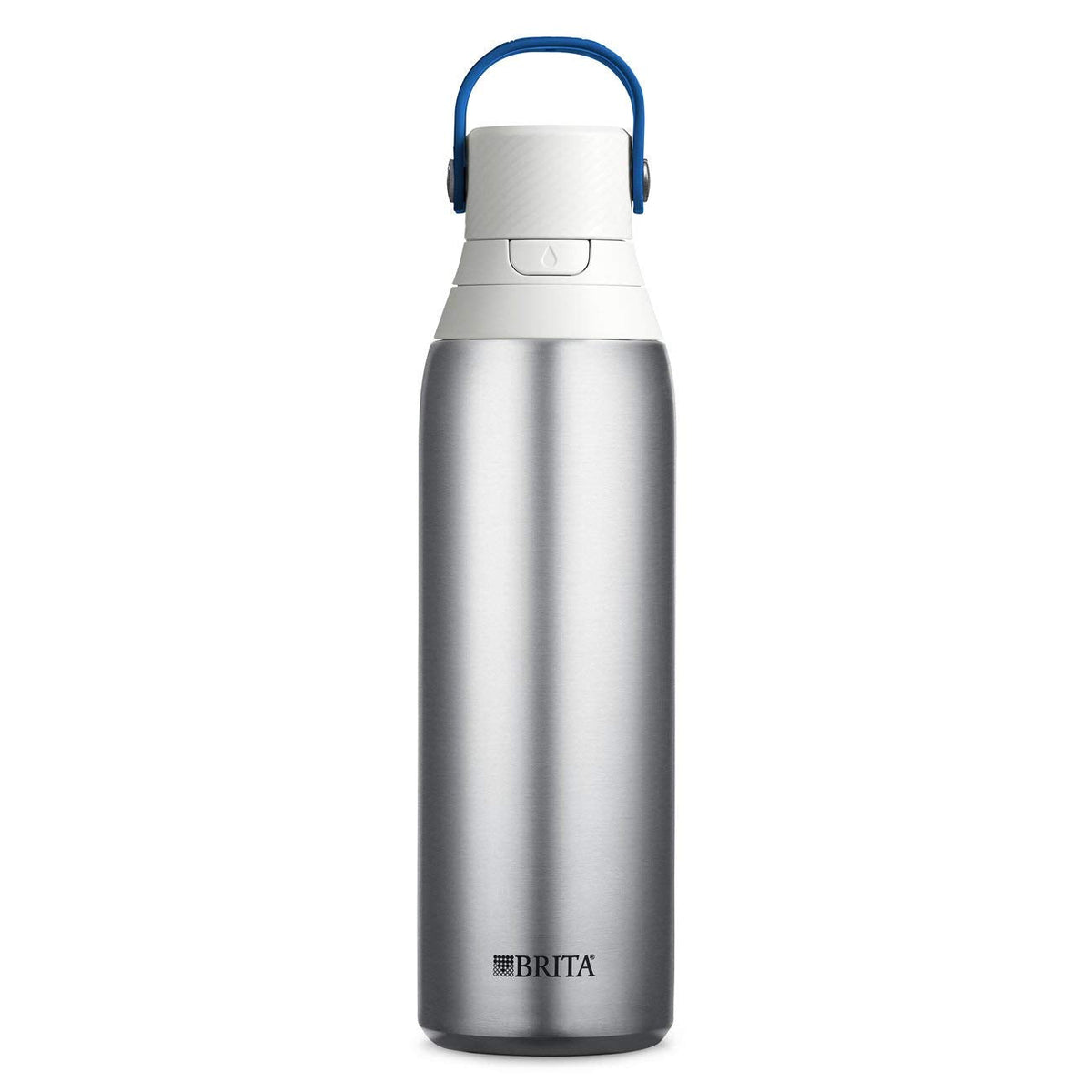 Brita Insulated Stainless Steel Filtering Water Bottle, 26 oz, Silver