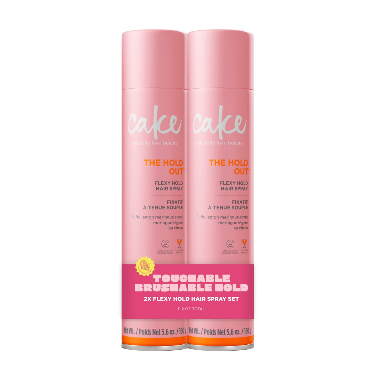 Cake Beauty The Hold Out Flexible Hold Hairspray, 5.6 oz, 2-Pack
