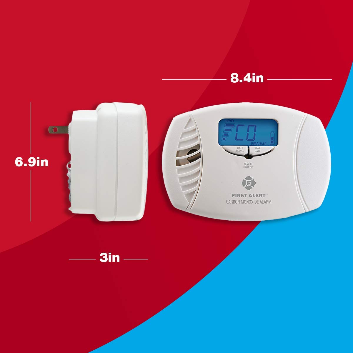 First Alert CO615A Carbon Monoxide Plug-In Alarm, Battery Backup