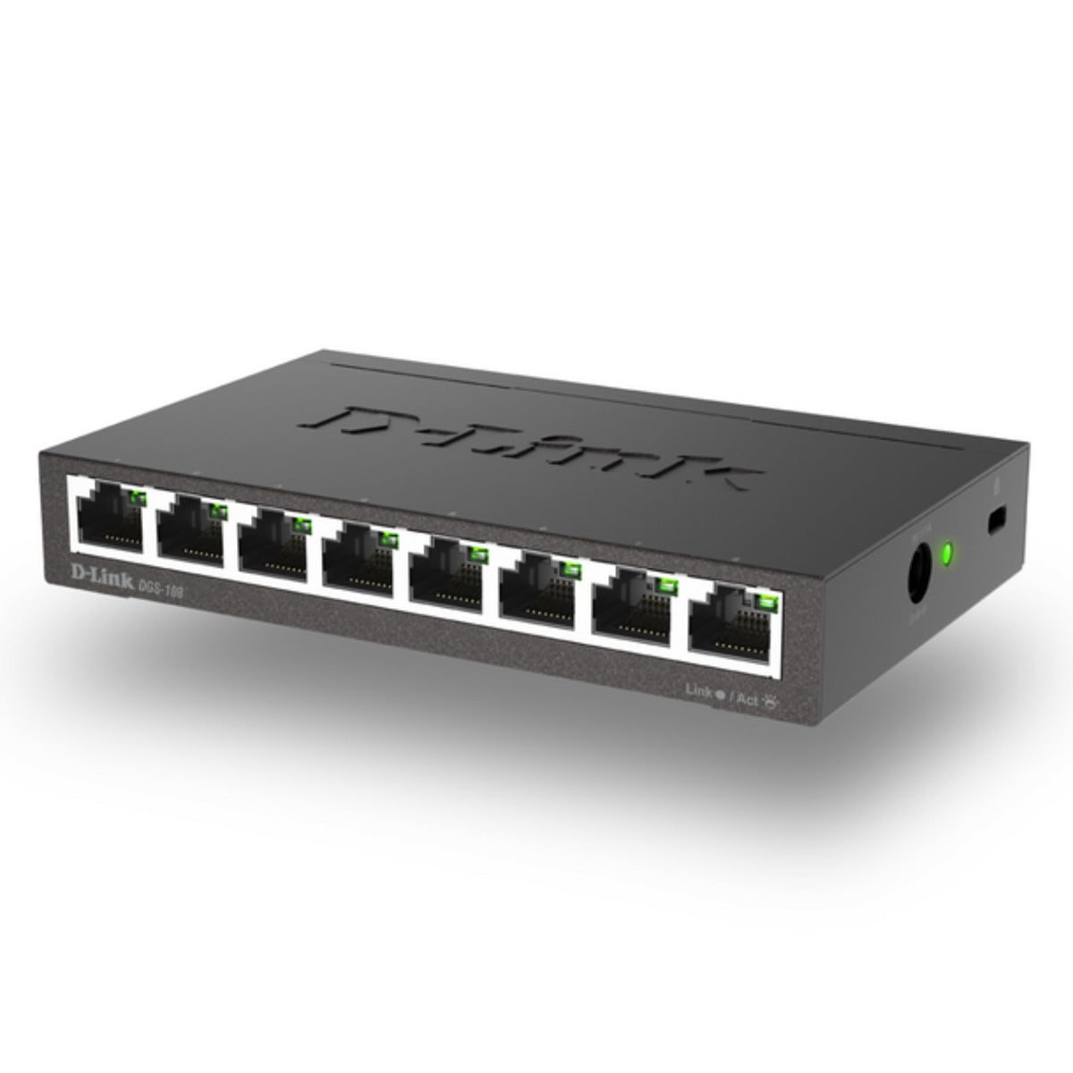 D-Link DGS-108 8-Port Gigabit Ethernet Unmanaged Switch, Metal