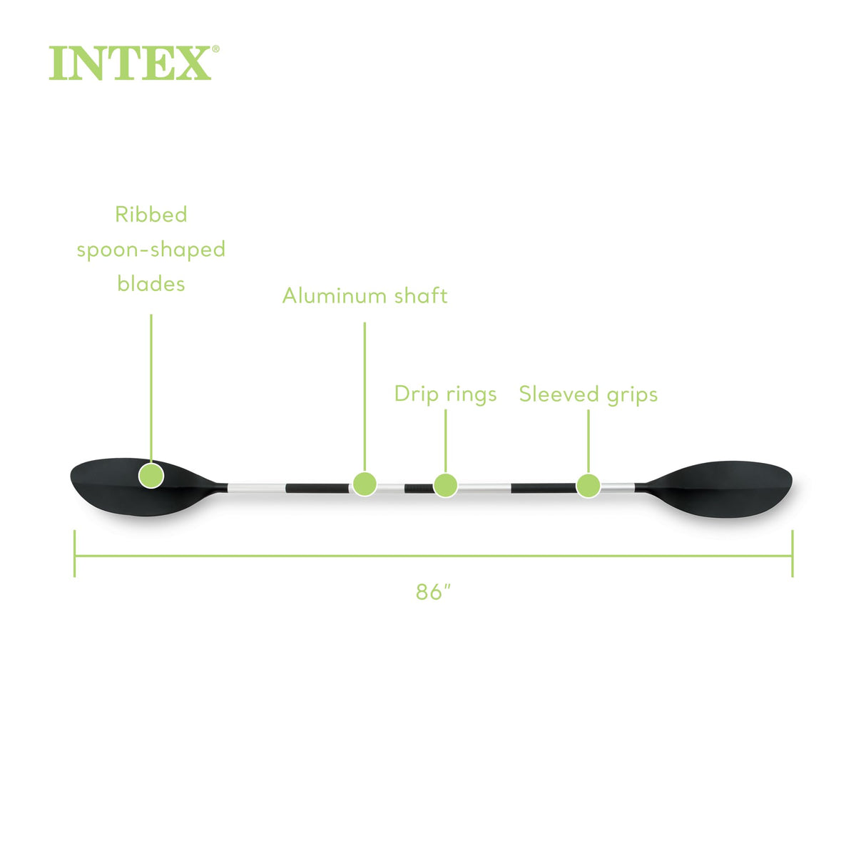 INTEX 69629E 86" Aluminum Kayak Paddle