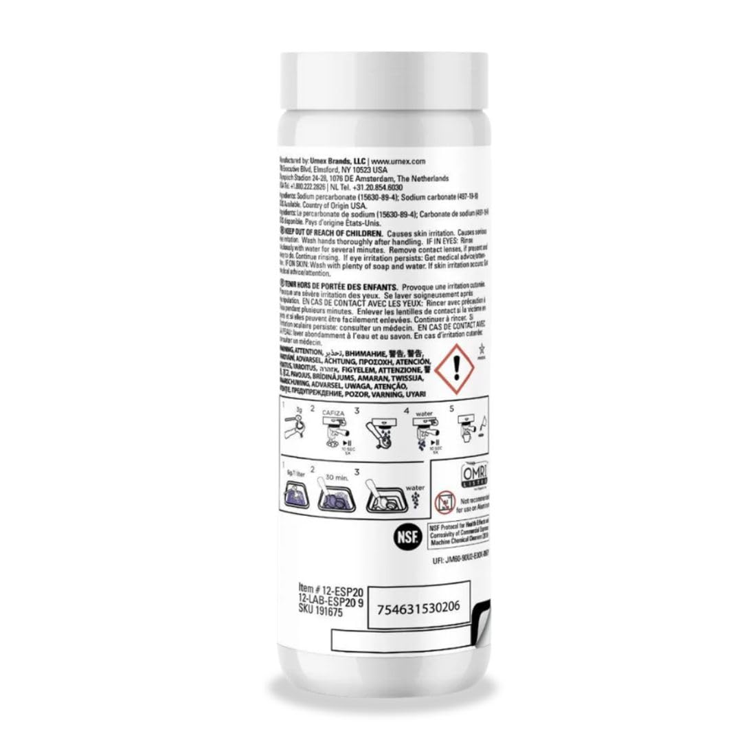 Urnex Cafiza Espresso Machine Cleaner and Descaler, 20 oz