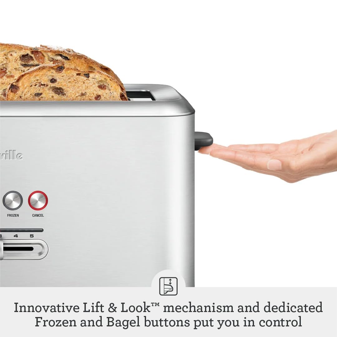 Breville A Bit More 4-Slice Toaster, Silver, BTA730XL