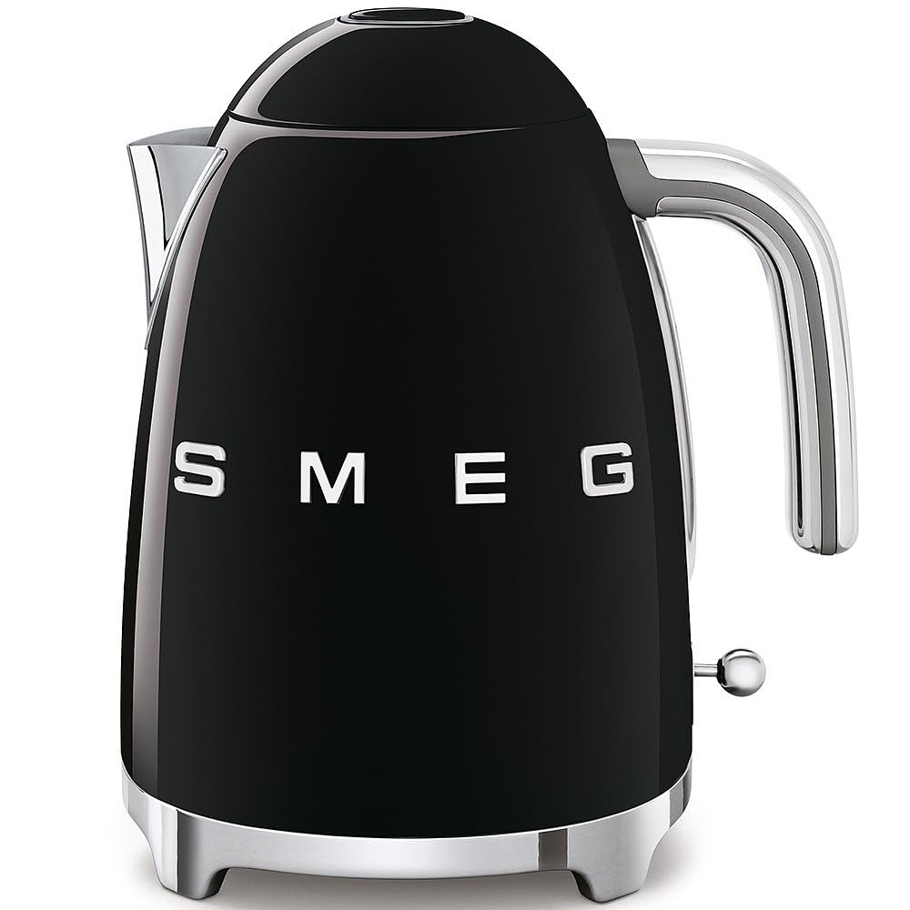 Smeg 50's Retro Style Kettle, 1.7L, Black, KLF03BLUS