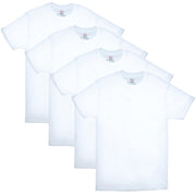 Hanes Men's ComfortSoft Crewneck Undershirts, 4 Pack, White, Small