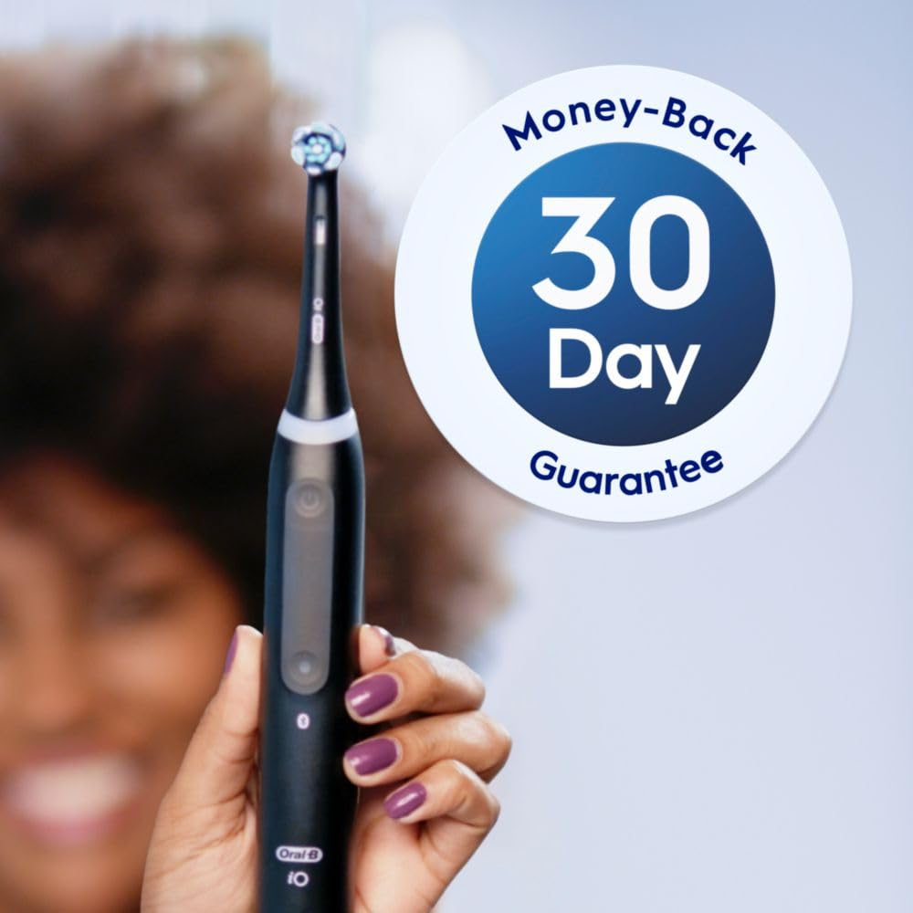 Oral-B iO Brush Heads, Black, 4 Ultimate Clean + 1 Gentle Care